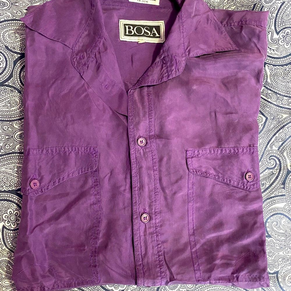 BOSA men’s 100% silk shirt size medium